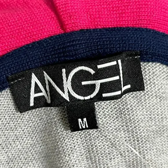 SOLD❌❌❌ Angel Gray Paint Splatter With Pink Sleeve Zip Up Cardigan Sz-Medium - Picture 8 of 9